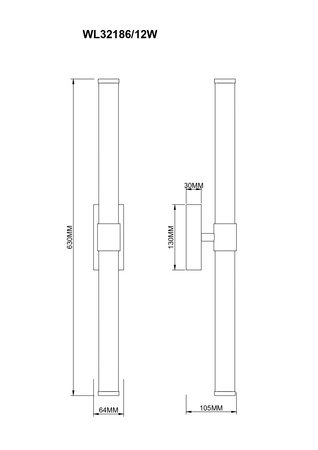 Kinkiet EDDIE LED Zuma Line WL32186/12W - elegancki kinkiet z nutą nowoczesności