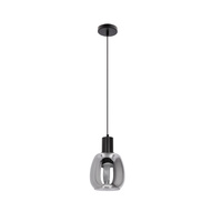 Udin small lampa wisząca czarny 1x15W GU10 klosz szary Candellux 31-26941