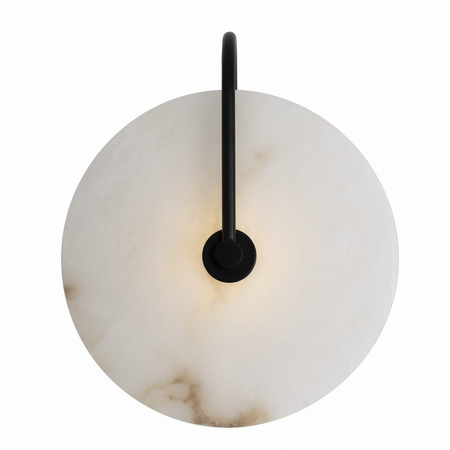 Czarny kinkiet klosz alabaster Retro LED 3000K Maxlight W0401