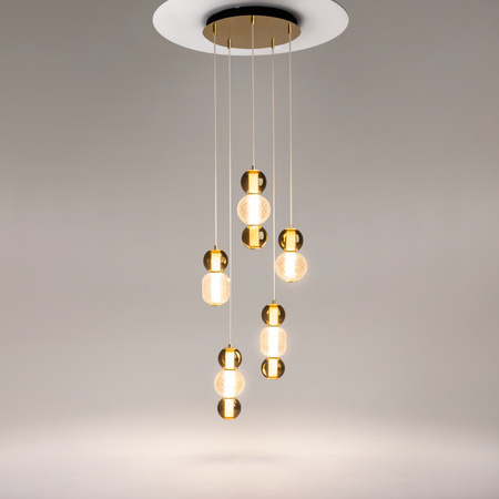 Kaskadowa lampa wisząca kule – pionowa kompozycja światła LED 3000K Drop MOD273PL-L80G3K Maytoni