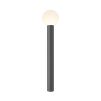 Szary słupek ogrodowy 80cm z białą kulą 1xE27 Bold O598FL-01GR Maytoni