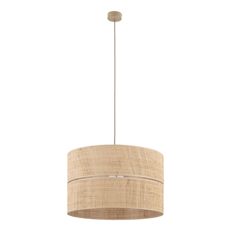 Lampa wisząca o średnicy 50cm z rafii w stylu boho 1xE27 CALMA Tk Lighting 11602