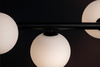 Czarna lampa wisząca z białymi kloszami na rurce FILO Kaja Lighting K-5851 