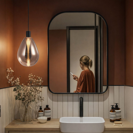 Lampa wisząca szklany miedziany klosz DENSO 20 1xG9 Candellux Studio 31-51356