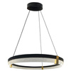 Lampa wisząca Plum Triangle 60 cm czarno-transparentna LED CCT Light Prestige LP-0407/1P M BK Triangle