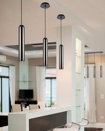 Lampa wisząca TUBO 1 BLACK/CHROM AZzardo AZ1236