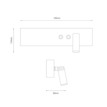 Kinkiet Resort prawy 10W + 3W LED 4000K Biały Milagro ML1569