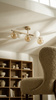 Beżowa lampa sufitowa z kloszami - kulami LEMO Kaja Lighting K-5858