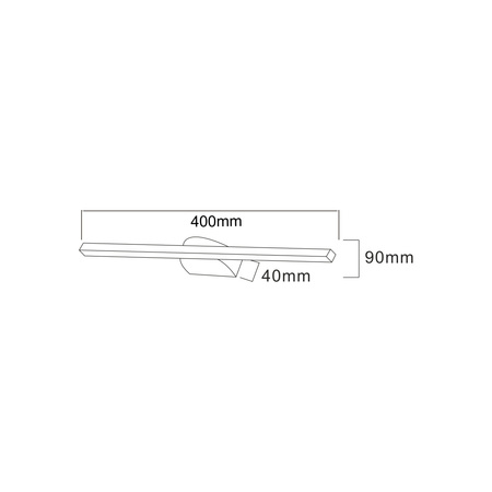 Liniowy czarny kinkiet ARVI LED 4000K 40cm Zuma Line W89551-40BK