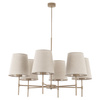 Żyrandol klasyczny z sześcioma abażurami z lnu ELIZABETH SABIA 6xE27 Tk Lighting 11167