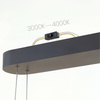 Lampa wisząca owalna Saturno 30W LED CCT Czarny Milagro ML2957