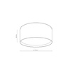 Duży plafon sufitowy z lnu 77cm LARGO LINEN 6XE27 Tk Lighting 11699
