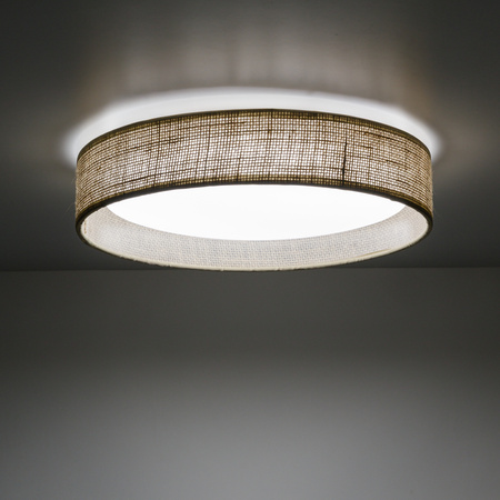 Plafon sufitowy LED o średnicy 30cm w kolorze beżowym DEMI JUTA Tk Lighting 11858