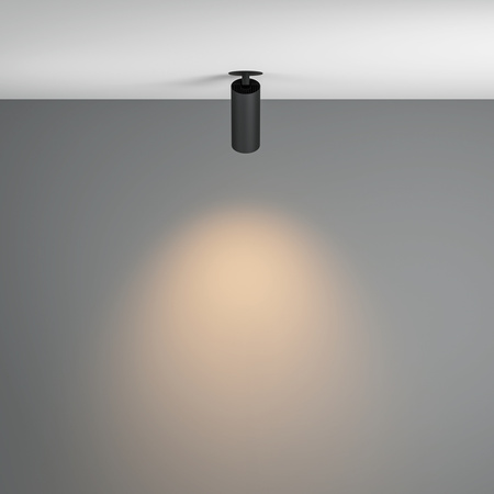 Czarna oprawa podtynkowa regulowana tuba LED 4000K FOCUS LED C053CL-L12W4K-W-B Maytoni