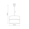 Lampa wisząca abażur 50cm DORMA WOOD JUTA 1xE27 Tk Lighting 11787