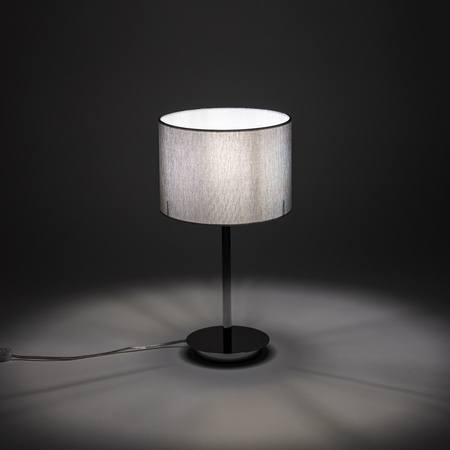 Lampka nocna z szarym abażurem o średnicy 23cm 1xE27 HOTEL MOOD Nowodvorski 11786