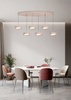 Lampa wisząca szóstka owalna Valensole kaszmirowa Aviano Lighting 7062-613