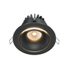 Oczko czarne podtynkowe LED 3000K Yin DL031-L12W3K-D-B Maytoni