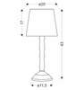Klasyczna lampka stołowa w kolorze ciemnoszarym z ciemnym lnianych abazurem CARDINALE 1xE27 Candellux Studio 41-37930