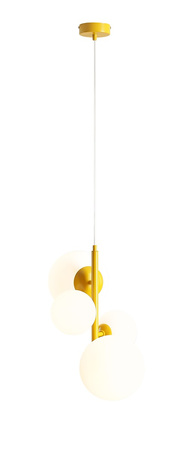 Lampa wisząca BLOOM 4 musztardowa Aldex 1091L14