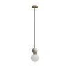 Lampa wisząca Bilo II 1xG9 biały szklany klosz z ozdobną marmurową kulą PL0137 Yaskr