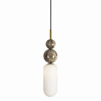 Lampa wisząca szklany klosz z ozdobnymi kulami Nova 1xG9 Maxlight P0642
