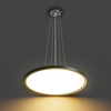 Lampa wisząca płaske koło LED 40cm z czarną obramówką Manito Italux PND-72843-400R-32W-BL