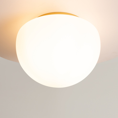 Szklana lampa sufitowa z białym kloszem 31,5cm 1xE27 Glassy MOD270CL-01G Maytoni
