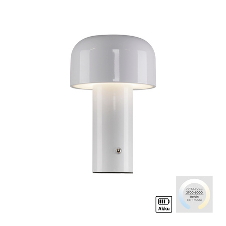 Biała lampka stołowa ładowana USB AGNES LED Just LIght 19190-16