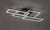 Czarna lampa sufitowa prostokąty LED sterowana pilotem Drusus Rabalux 71389