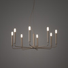 Lampa wisząca żyrandol metalowy w kolorze beżowym o średnicy 73cm 8xE14 ORTO Nowodvorski 12525