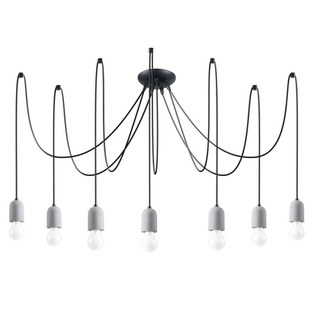Lampa wisząca pająk beton NESO 7 Sollux Lighting SL.1162