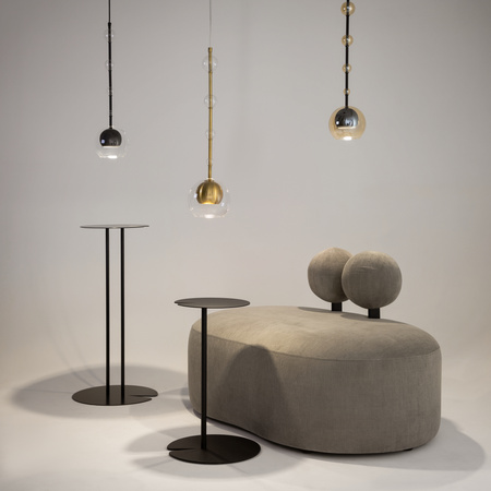 Szklana pojedyńcza lampa wisząca z kulkami na przewodzie Ros MOD227PL-01BS Maytoni