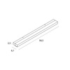 Czarny kinkiet podłużny nad lustro 59cm IP44 LED 3000K  Maxlight W0402D Trio