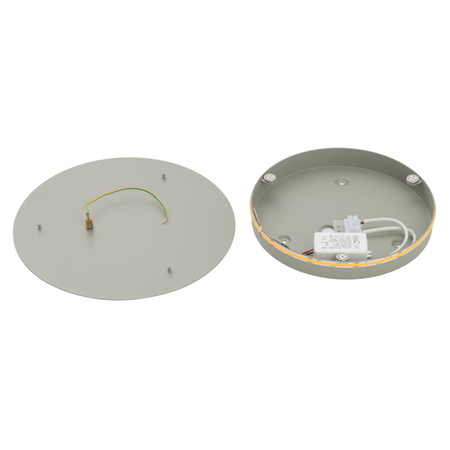 Kinkiet LED metalowe koło 25cm w kolorze szałwiowym podświetlające ściane RING LED M 3000K Nowodvorski 12662