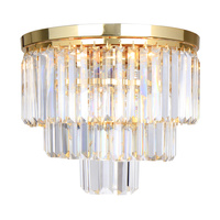 Lampa sufitowa AMEDEO E27 Zuma Line C17106/1 - złoty plafon E27 z kryształkami