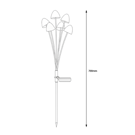 Lampka Solarna dogruntowa grzybki Mushrooms 3000K IP44 Eko-Light EKO2495