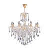 Klasyczny żyrandol kryształowy złoty – lampa wisząca do salonu i jadalni CHATEAU 8xE14 Zuma Line 14004/8-GLD
