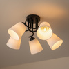 Stylowa czarna pięcopunktowa lampa sufitowa Pafos Black 5xE27 Milagro ML2258