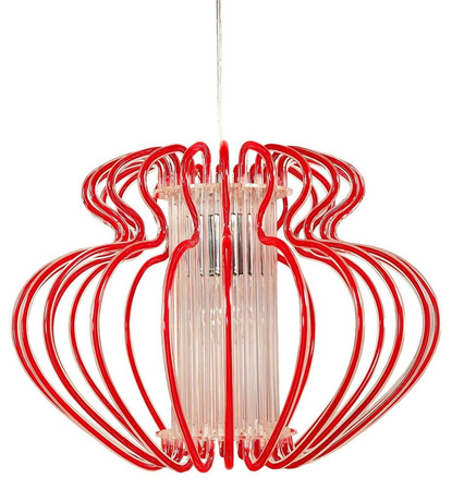 IMPERIA LAMPA WISZĄCA 1X60W E27 520X420 DUŻA CZERWONA PROMOCJA Candellux 31-36578