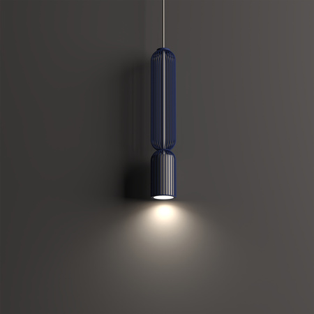 Lampa wisząca druciana tuba granat + beż 1xGU10 SINGLES B Nowodvorski 12202
