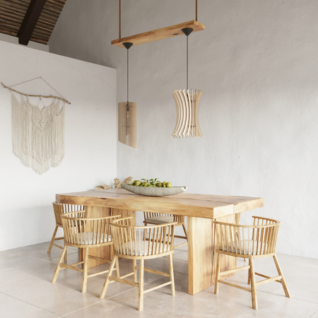 Lampa wisząca ALEXIA naturalne drewno Sollux Lighting SL.0640