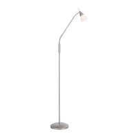 Srebrna lampa podłogowa z elastycznym ramieniem i szklanym kloszem na dotyk PINO 1xG9 Paul Neuhaus 400-55