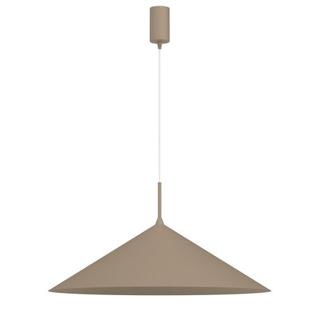 Lampa wisząca spłaszczony metalowy stożek 60cm  kaszmirowy CAPITAL TAUPE Ø60cm 1xGX53 Milagro MLP2471