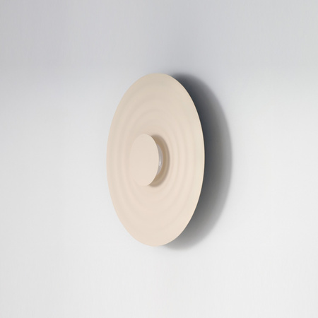 Ozdobny bezowy kinkiet o średnicy 50cm LED RIPPLE WALL 50 BEIGE AZZARDO AZ6581