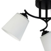Czarna potrójna lampa sufitowa Pafos Black do salonu 3xE27 Milagro ML2257
