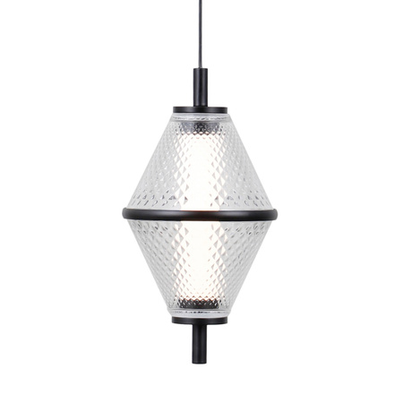 Lampa wisząca pojedyńcza Fuente czarna LED 3000K Italux PND-34395-1-BK