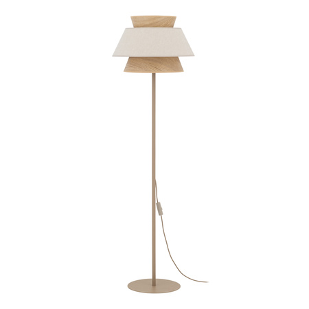 Lampa podłogowa w kolorze sabia  z abażurem 45cm KALUM LEN 1xE27 Tk Lighting 16223