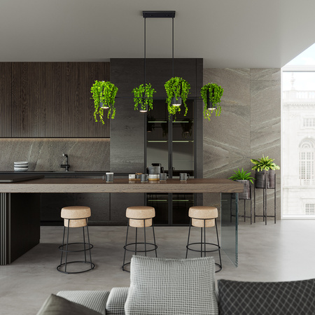 Lampa wisząca KUKKIA czarny metalowy THORO Sollux Lighting TH.004CZ