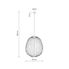 Lampa wisząca druciana w kolorze bezowym 50cm SPHERA L SABIA 1xGX53 Tk Lighting 11303